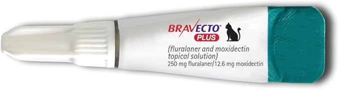 BRAVECTO PLUS Topical Solution for Cats, Flea, Tick & Heartworm, 2 Months Supply, 6.2-13.8 lbs., Blue Box