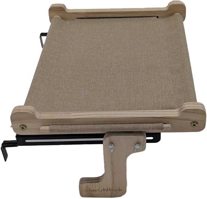 aborishthink Adjustable Cat Window Perch | Sturdy Cat Hammock Window Seat Durable Wood & Metal Frame | Breathable Cover | Ideal for Large & Heavy Cats | Easy Installation for Windowsill