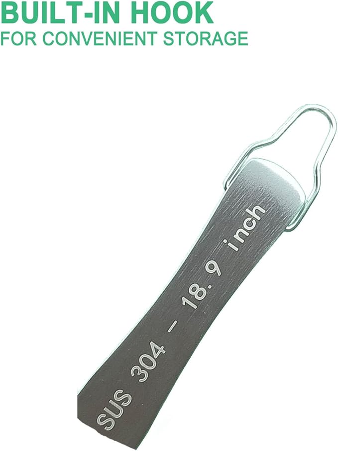 18.9 inch Aquarium Tweezers with Hanger, 2025 New Extra Long Feeding Tongs, Stainless Steel Large Aquascape Tools for Fish Tank, Terrarium, Aquascaping, Reptile Snake (Curved)