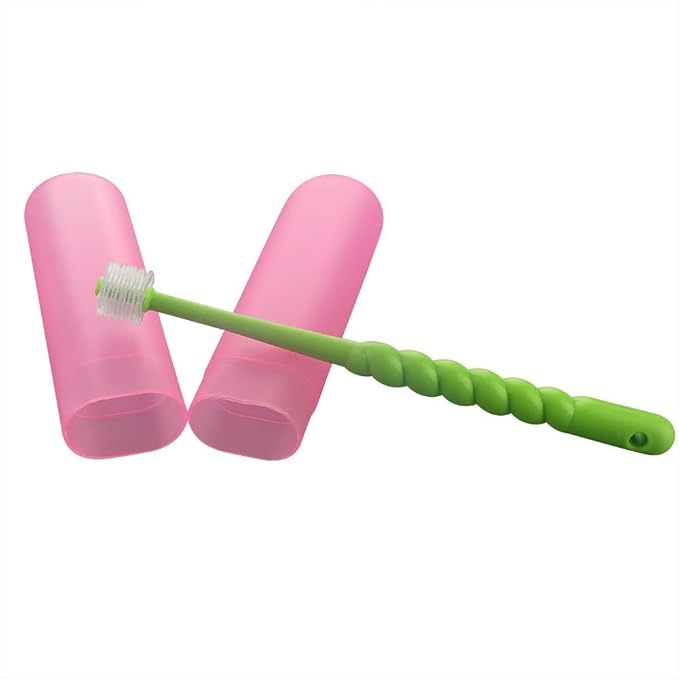 VTurboWay 2 Pack 360-Degree Pet Toothbrush for Puppy, Small Dog and Cat, Colors May Vary