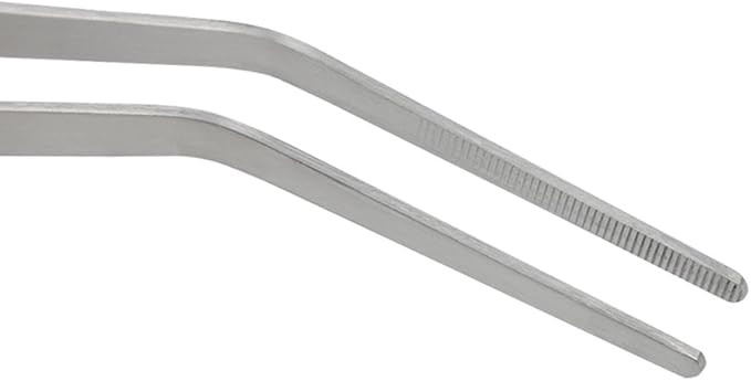 LILYS PET Straight and Curved Stainless Steel Super Thick Tweezers Set,Pliers Aquarium Tool Fish Tank Aquatic Plants Forceps Clip (15")