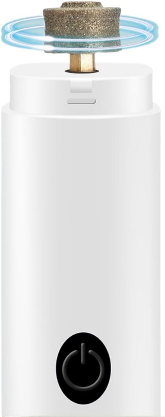 Quiet Rechargeable Pet Nail Grinder - Dog Nail Clippers and Grinder - with LED Lights and Quick Sensor, Diamond-Tip Dust Collector, Suitable for Large Dogs, Small Cats, and Rabbits (White)