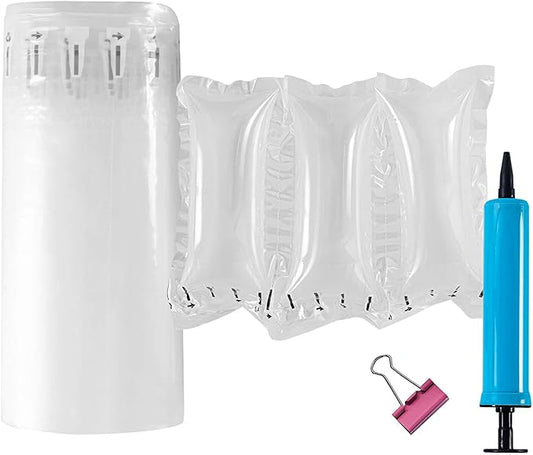 Air Pillows for Shipping with pump 200 Count Inflatable Packaging Air Bags, Alternative to Packing Peanuts, Packing Box filler Purse Stuffers for Shape 3.54" x 7.87"