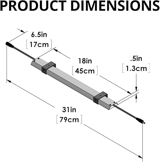 HappyBird Lightning (A Divison of M&M Cage) 18" LED linkable Light bar Without Power Source for Multiple Bird Breeder Cages, Full Spectrum LED. Will NOT Run ON ITS OWN (Single)