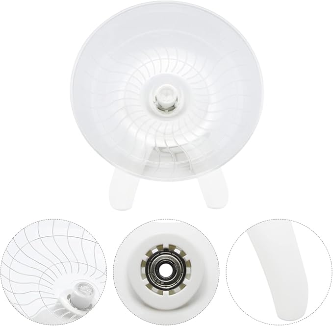 Hamster Wheel Hamster Flying Saucer Silent Exercise Wheel Running Wheel for Dwarf Hamsters Gerbil Mice Small Animals (White)