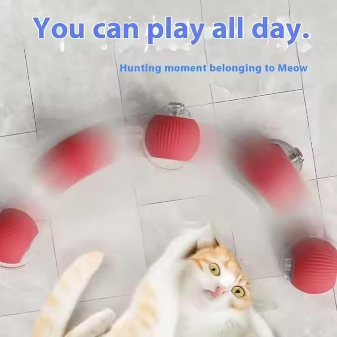 Interactive Pet Chase Toy - Rechargeable, Motion Ball, Self-Moving Kitten Toy for Indoor Interactive Playing, Smart Cat Rolling Ball