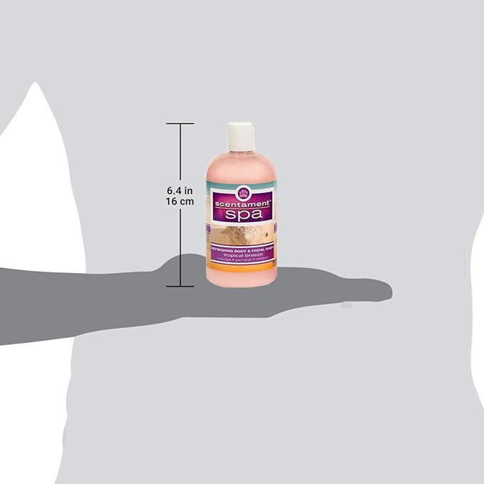 Best Shot Scentament Spa Seasonal Body and Facial Wash, Tearless Shampoo, Hypoallergenic Body Wash, Removes Tear Stains, Tropical Breeze, 16 Oz.