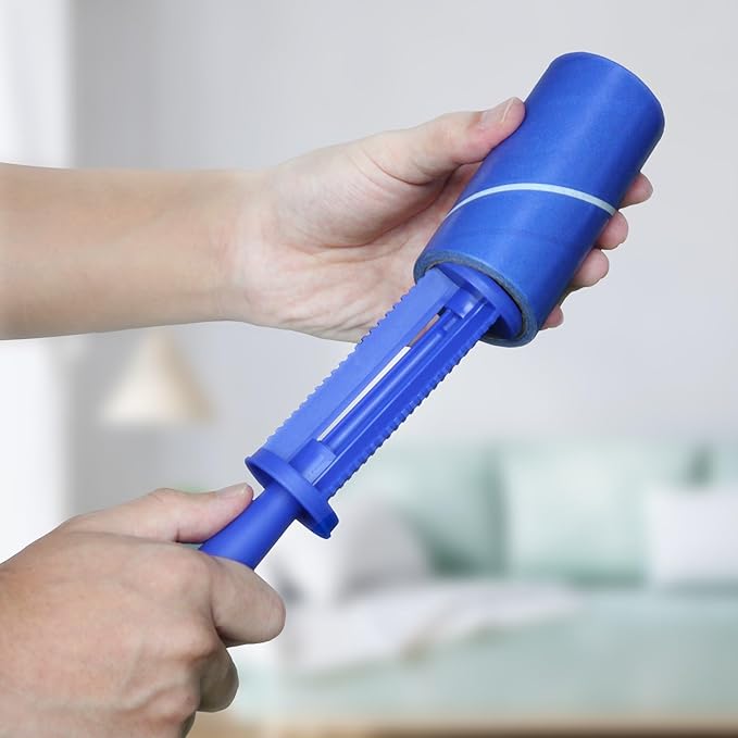 Lint Rollers for Pet Hair Extra Sticky, 400 Sheets (2 Rollers + 2 Refill) Mega Value Set, Portable Pet Lint Remover for Clothes, Furniture, Carpet, Dog & Cat Hair Removal