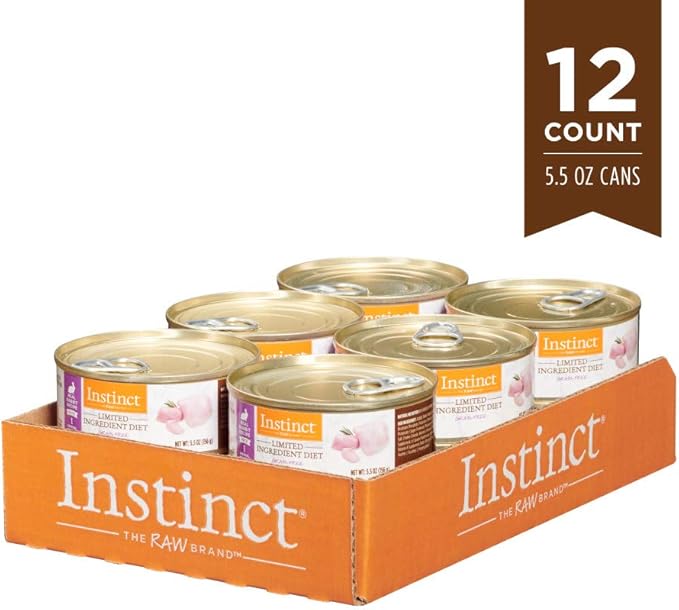 Instinct Limited Ingredient Diet, Natural Wet Cat Food, Grain Free Recipe - Real Rabbit, 5.5 oz. Cans (Pack of 12)