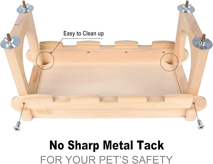 YKD Chinchilla Wood Suspension Bridge, Hanging Large Small Animal Wooden Bridge Platform, Small Animals Habitat Toy for Chinchillas Sugar Gliders Rats Squirrel