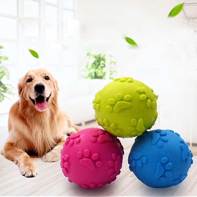 Dog Toys ,Dog Balls for Small Medium Large Dogs Squeaky Toy Balls 3 Pcs