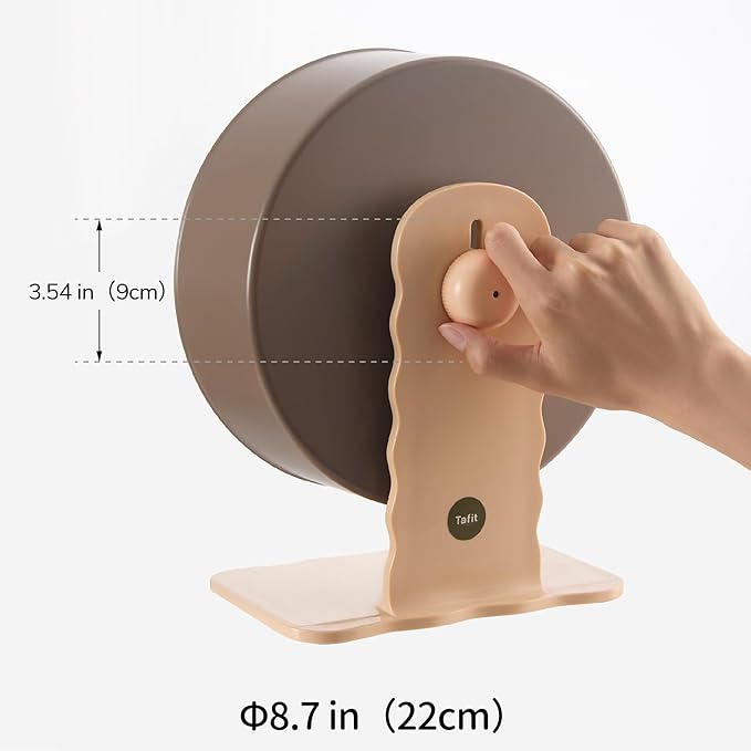 Silent Hamster Wheel 8.7 Inch Dual-Bearings Small Animals Quiet Running Exercise Wheels, Height Adjustable for Dwarf Hamsters, Gerbils, Mice, Hedgehog, or Other Small Pets, Grape Purple