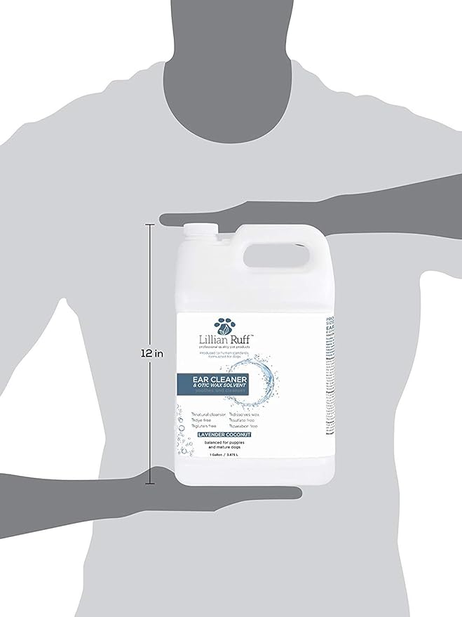 Lillian Ruff Ear Cleaner & Otic Rinse for Sensitive Ears: Alcohol Free Dog Ear Wash with Alo+H6+F6:K28F6:N29