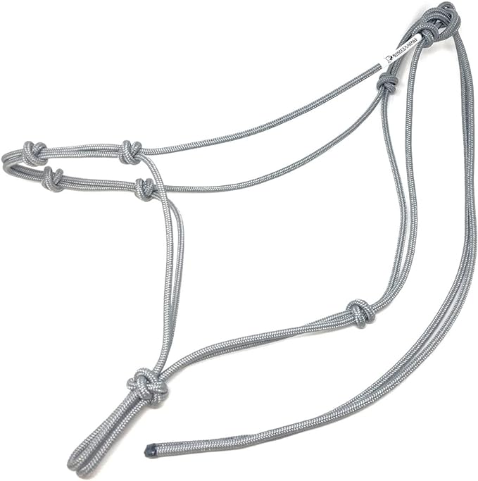 Horse Rope Training Halter - 4 Knot 1/4" Stiff Halter Cord - Used by Famous Trainers Multiple Sizes Multiple Colors