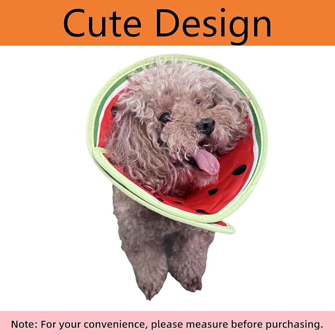 Soft Dog Cone Collar for Dogs After Surgery, Adjustable Dog Recovery Cone Collar for Medium Small Puppy Dogs and Cats to Stop Licking (Strawberry S)