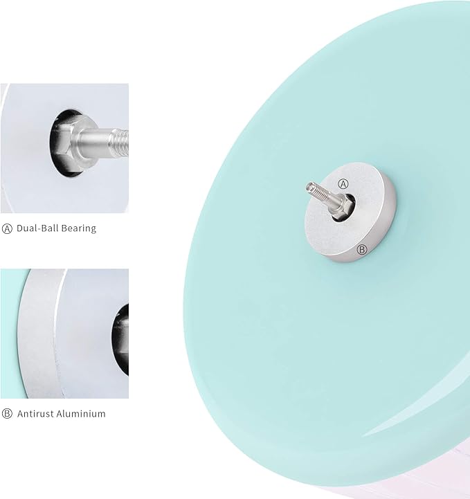 Niteangel Super-Silent Hamster Exercise Wheels: - Quiet Spinner Hamster Running Wheels with Adjustable Stand for Hamsters Gerbils Mice Or Other Small Animals (S, Mint Green)
