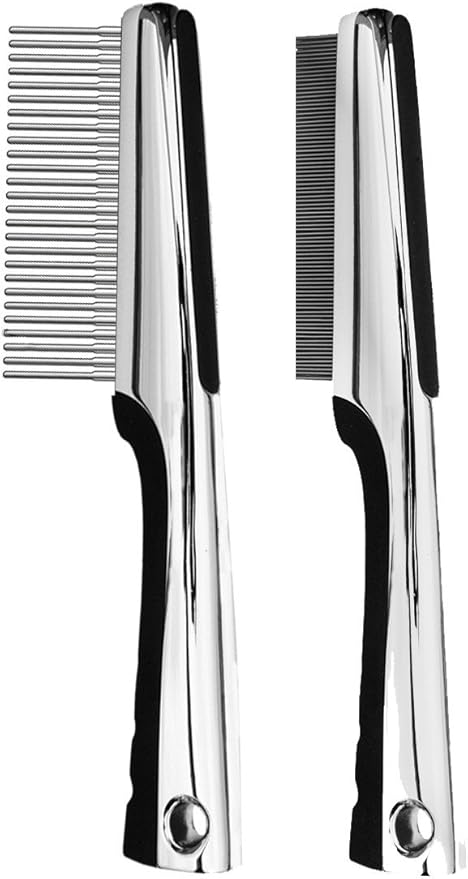 Resco Premium Rotating Pin and Flea Comb Set