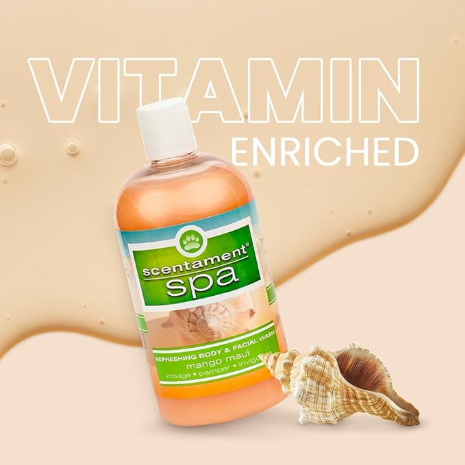 Best Shot Scentament Spa Seasonal Facial & Body Wash, Mango Maui, 16 oz