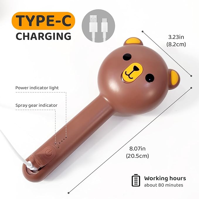 Cat Steam Brush, Self Cleaning Pet Spray Hair Removal Comb with Release Button, 3 In 1 Cat Brush for Indoor Cats, Waterproof Pet Grooming Brushes for Long Short Haired Dogs Cats(Brown)