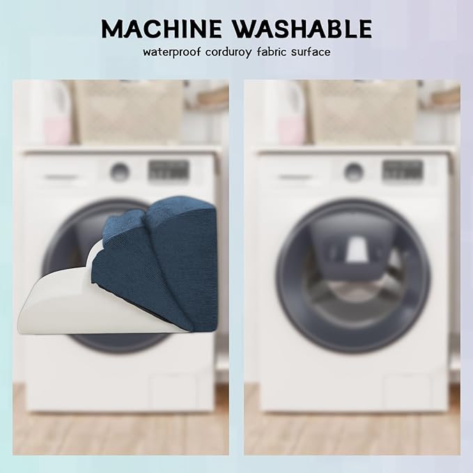 Dog Steps for Small Dogs, 3-Step Pet Ramp Stairs for High Beds and Sofa, Non-Slip Pet Stairs for Small Dogs and Cats, Removable and Easy to Clean Cover, Navy