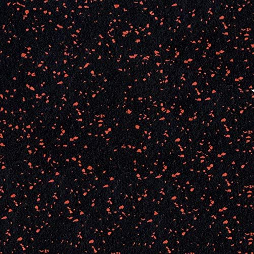 American Floor Mats 1/4in (7mm) Thick 10% Red 4' x 11' Heavy Duty Rubber Rolls, Protective Exercise Mats, Home Gym Rubber Flooring