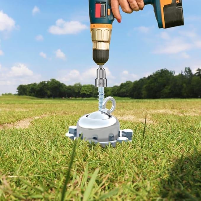 360° Swivel Dog Tie Out Cable and Stake - 2025 Upgrad Stainless Steel Dog Stake Dog Anchor for Small to Large Dogs - No Tangle Reflective Run Cable for Yard (Silver 10 ft Cable)