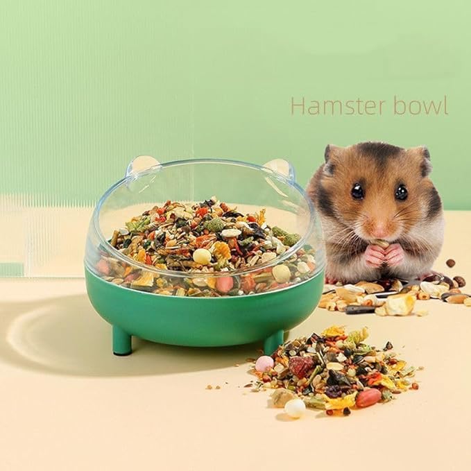 Meow&Woof Hamster Sand Bath Container, Large Sandbox Toilet Gerbil Batheoom, Tiny Chinchilla Dust Bathtub Sand Bath Box for Hamster Cage Accessories 6.5 Inch-Dark Green