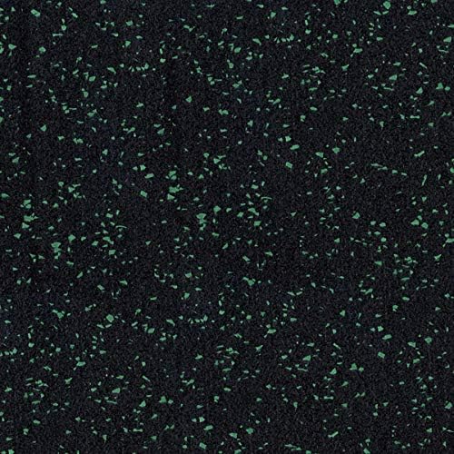 American Floor Mats 1/4in (7mm) Thick 10% Green 4' x 20' Heavy Duty Rubber Rolls, Protective Exercise Mats, Home Gym Rubber Flooring