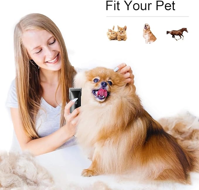 2PCS 10W Wide Blades for Dog Grooming Blades Compatible with Andis,Oster A5,Wahl km10 Dog Clippers, Detachable Dog Clipper Blade for Dog Cat Horse Animal,Size-#10W, 1/16-Inch Cut Length (1.5mm)