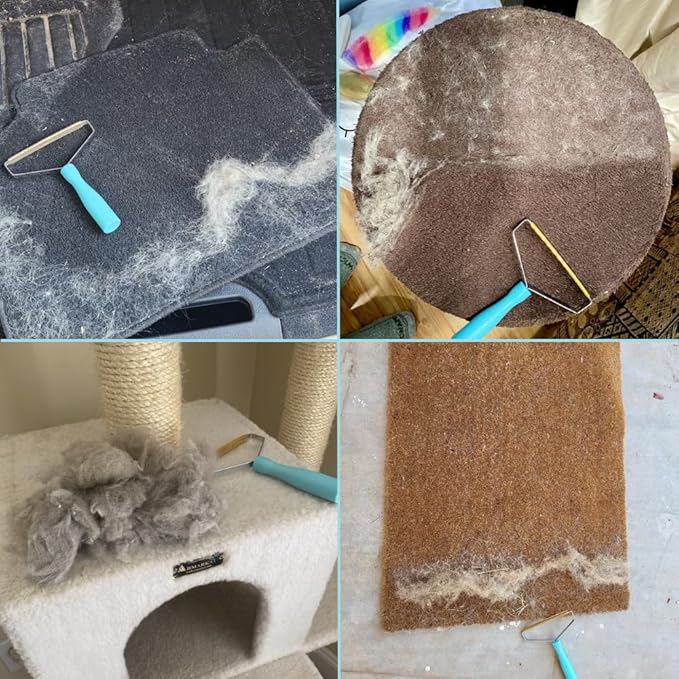 Uproot Cleaner Pro Pet Hair Removal Tool -2 Pack-Special Dog Hair Remover Multi Fabric Edge and Carpet Rake by Uproot Clean-Cat Fur Remover for Couch, Pet Towers, Rugs, Cat Mats and Trunks & Much More