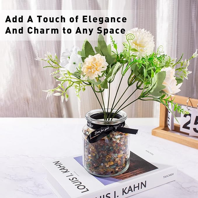 0.5 Lb/230g Colorful Agate Aquarium Fish Tank Gravel Rocks, Crushed Stone Crystal Chips Bulk Natural Gemstones Pebbles Irregular for Aquarium, Vase Fillers, Succulent Plants Decor