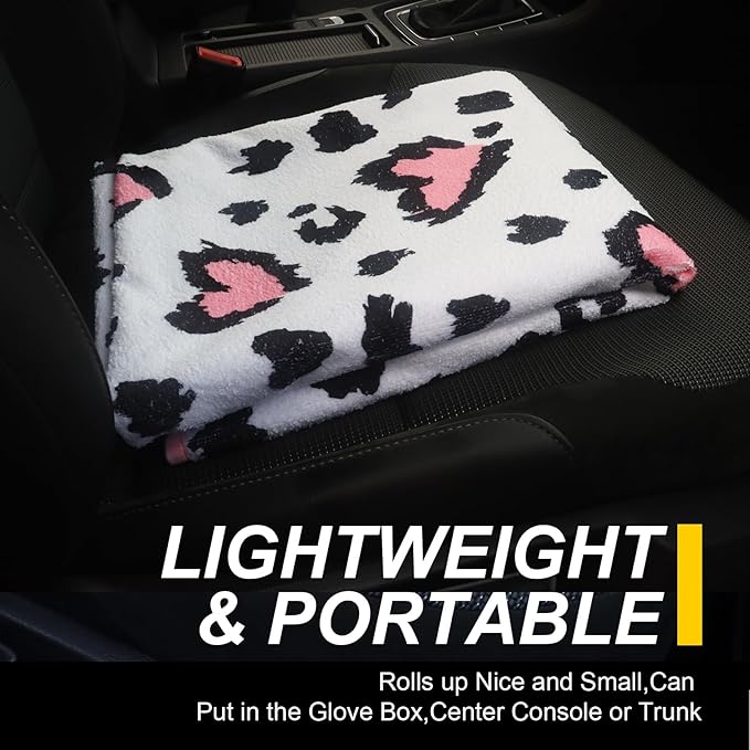 Back Seat Cover for Car Trucks Van SUV,Waterproof Rear Bench Towel Seat Covers for Dogs and Kids,Automotive Backseat Protector (Leopard Print)