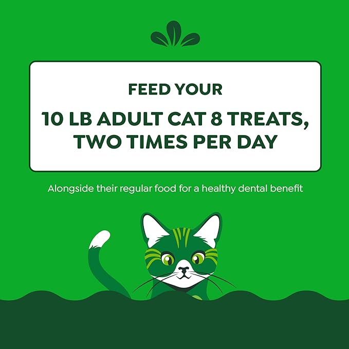 Greenies Feline Adult Dental Cat Treats, Catnip Flavor, 9.75 oz. Tub