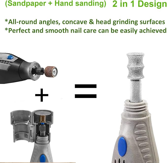 ClassC+80 Diamond Dog Nail for Dremel, Screw-Mounted Mode Nail Dremel Tool for Dogs, Especially Suitable for Long-Haired Dogs, Dremel Polishing Bits, Animals Nail Care & Home Grinder Tools