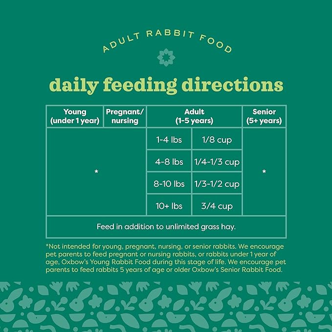 Oxbow Animal Health Garden Select Rabbit Food, Adult Rabbit, Made Timothy Hay, Vitamin & Mineral Rich Pet Food Pellets, Bunny Supplies, Made in USA, High Fiber, 4 lb Bag