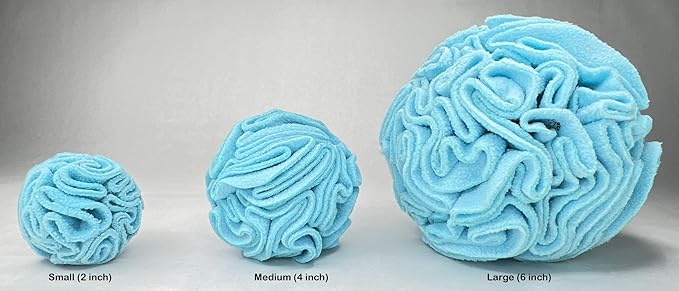 Puppy and Small Breed Snuffle Interactive Foraging Dog Puzzle Ball Toy Blue Small