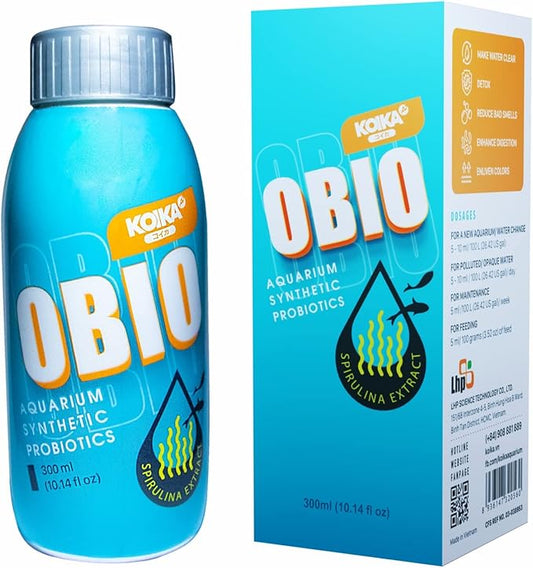 KOIKA OBIO Aquarium Water Treatment, Quick Effect (After 8-10 Hours), Improvement of Digestion and Immune Systems, Enhance Growth of Fish & Shrimp (Liquid, 300ml (10.14 fl oz))