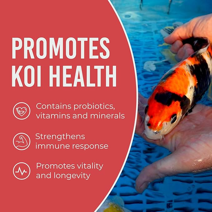 Blue Ridge Koi Fish Food 4.5lb - Koi Food 3/16” Platinum Pro Formula Goldfish Food, Premium Fish Food for Ponds, Ponds Fish Food, Floating Pond Pellet