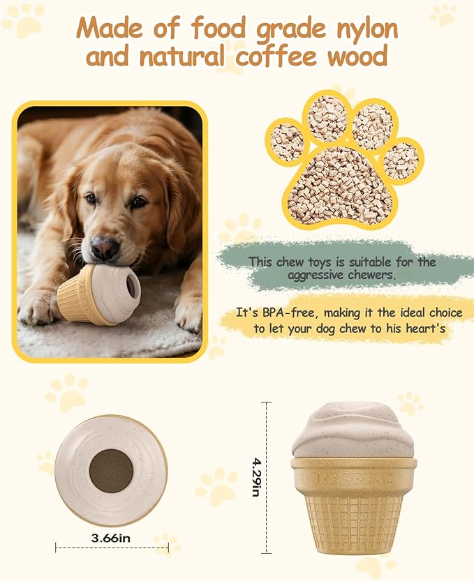 Dog Frozen Treat Toy, Long-Lasting Interactive Dog Toys to Keep Them Busy, Fillable & Freezable Birthday Gifts, Enrichment Toys for Puppy