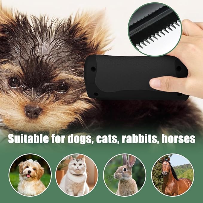Handheld Dog Grooming Brush Deshedding Dog Brush for Dogs Cats Rabbits Horses Gentle Dog Deshedding Tool Ergonomic Dog Groomer Brush Horse Deshedding Tool Pet Defur Comb