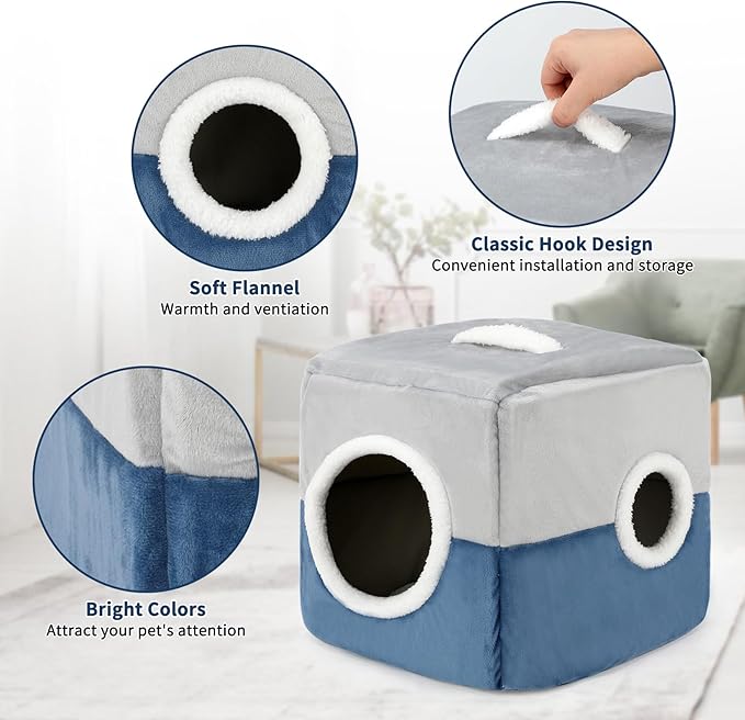 Large Size Parrot Nest House Bed, Winter Warm Bird Snuggle Hut Comfortable Hanging Birds House Cage Hideaway Cave Bed for Large Birds Amazon Parrots African Grey Cockatoos Macaws