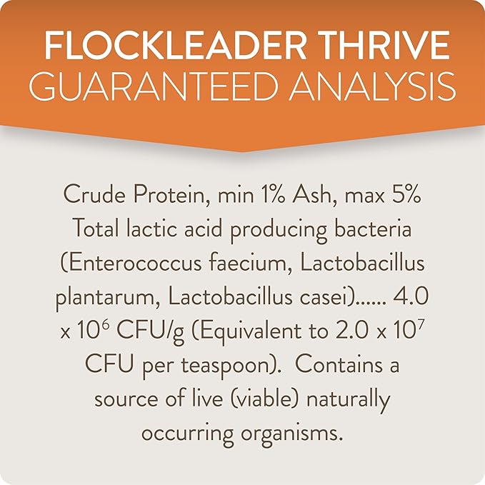 Thrive, Daily Probiotic & Prebiotic Poultry Supplement for Chickens 8+ Weeks Old, 8 oz