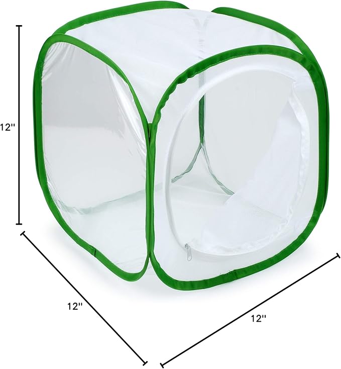 RESTCLOUD Insect and Butterfly Habitat Cage Terrarium Pop-up 12 X 12 X 12 Inches