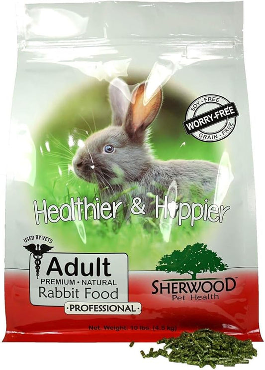 Sherwood Pet Health Adult Rabbit Food Professional 10 lbs, Grain and Soy-Free for Better Digestion