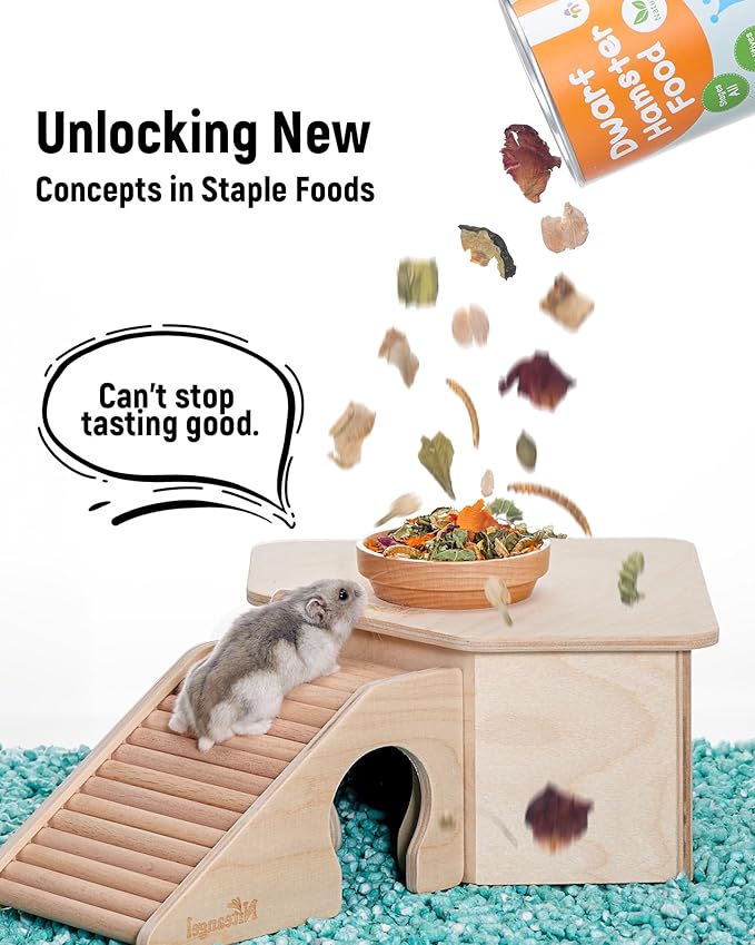 Niteangel Hamster Food & Treats Toy - Small Animal Natural Food for Syrian Golden Dwarf Robo Hamsters or Other Small-Sized Pets