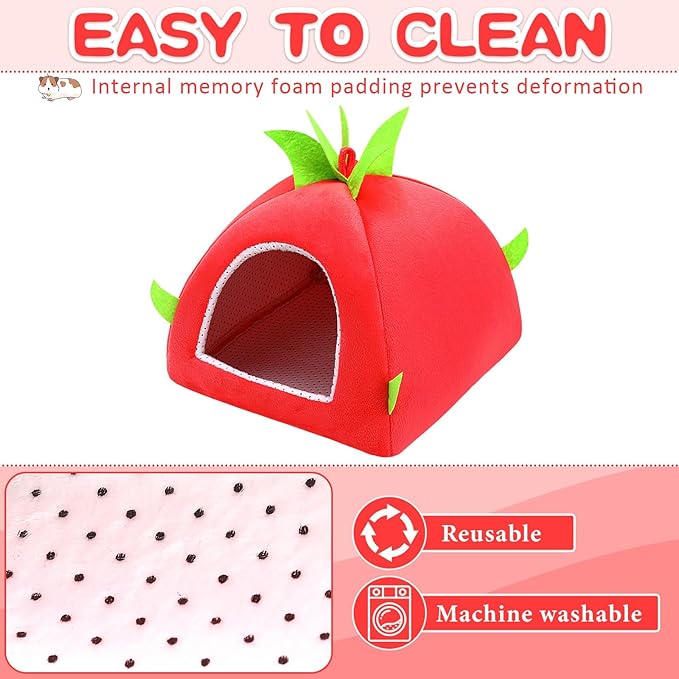 UPINS Guinea Pig Hideout,Guinea Pig Bed Washable Small Animal House Cage Accessories for Chinchillas Hamsters Hedgehogs Ferrets Bearded Dragons and Rats