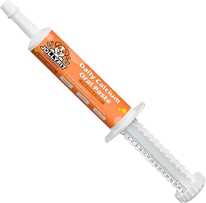 Oral Calcium for Whelping Dogs & Cats, Fast-Absorbing Calcium for Dogs, Supports Whelping Labor and Milk Production, Enhances Colostrum for Puppies, Daily Calcium Supplement for Pets - 1 oz