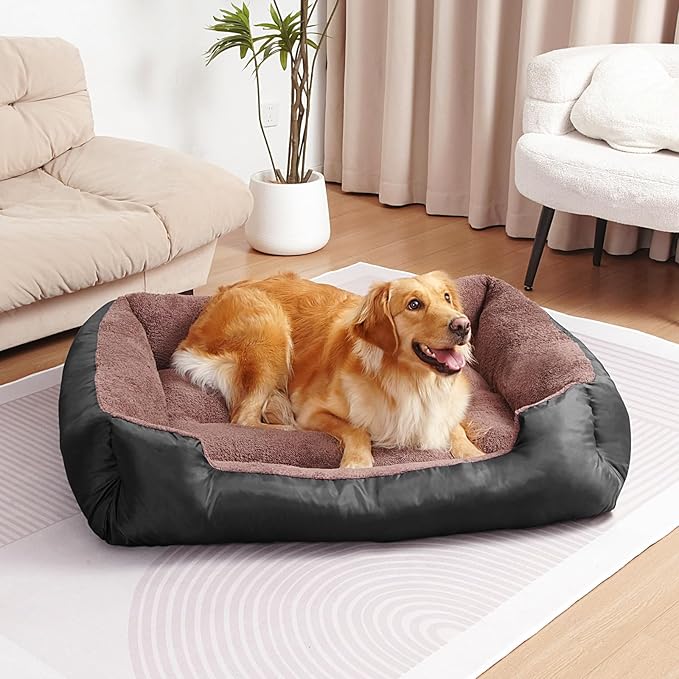 Dog Bed for Large Size Dogs, Soft Breathable Dog Bed Machine Washable, Pet Couch Bed with Non-Slip Base