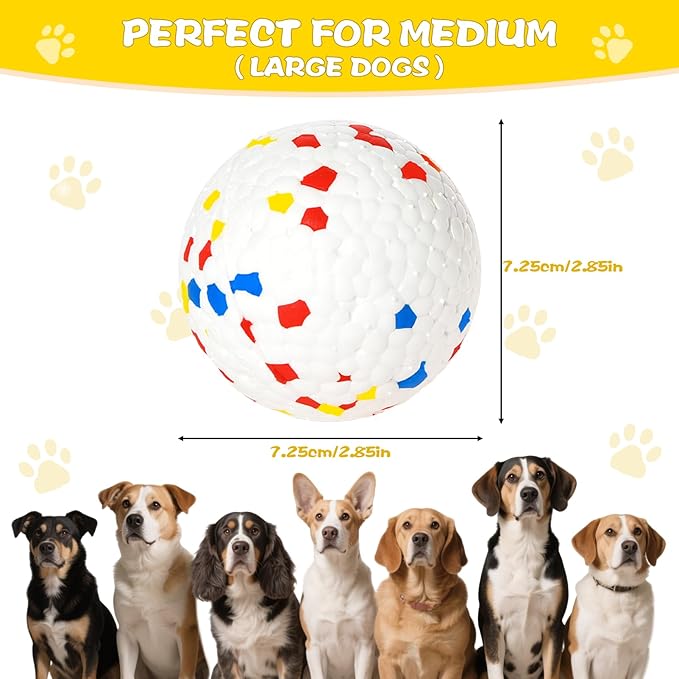 Dog Ball, 2.5 inch Dog Toy for Aggressive Chewers,ETPU Material Durable Ball for Launcher,Indestructible Bouncy Floating Balls for Dogs