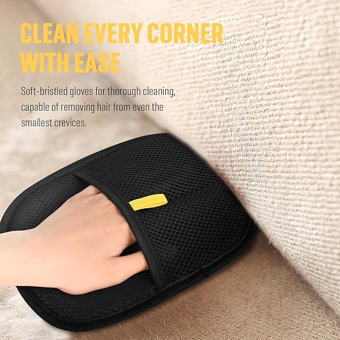 2025 New Pet Hair RemovalGlove,Upgraded Animal Fur Removal Tool,Yomi Pet HairRemoverGlove,WashableReusable Double Sided Static Pet Hair Removal Glove forCouch,Furniture,Carpet,CarSeat.